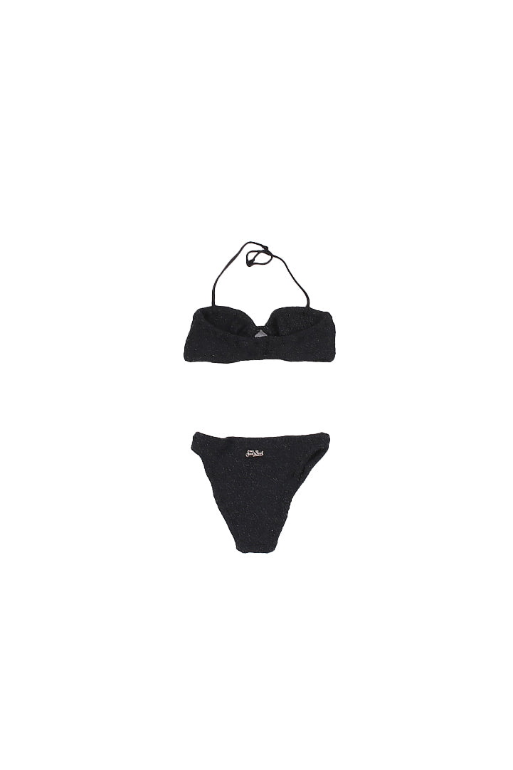 MC2 SAINT BARTH Bambina Bralette KHL0001 00047L 00 Khloe w jr crinkle lurex Nero