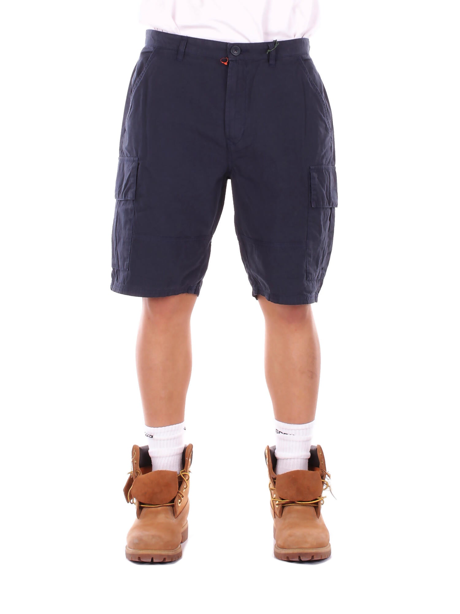 BARBOUR Uomo Shorts MST0060 NY91 Ripstop cargo shorts Navy