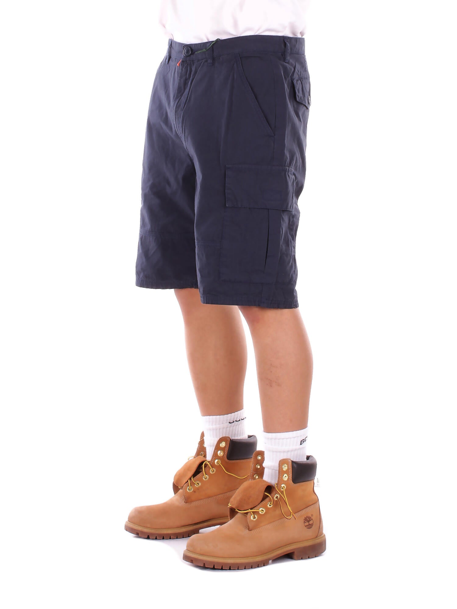 BARBOUR Uomo Shorts MST0060 NY91 Ripstop cargo shorts Navy