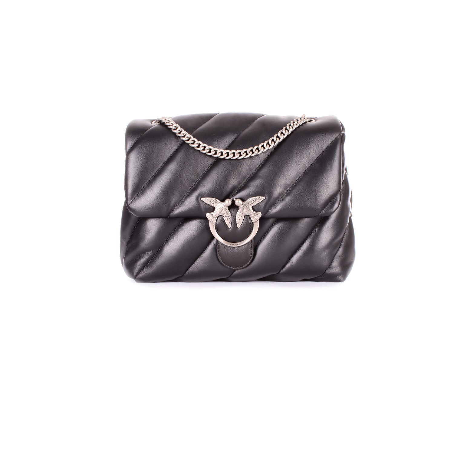 PINKO Donna Borsa 100037A0F2 Z99O Love puff big cl sheep nappa Nero silver