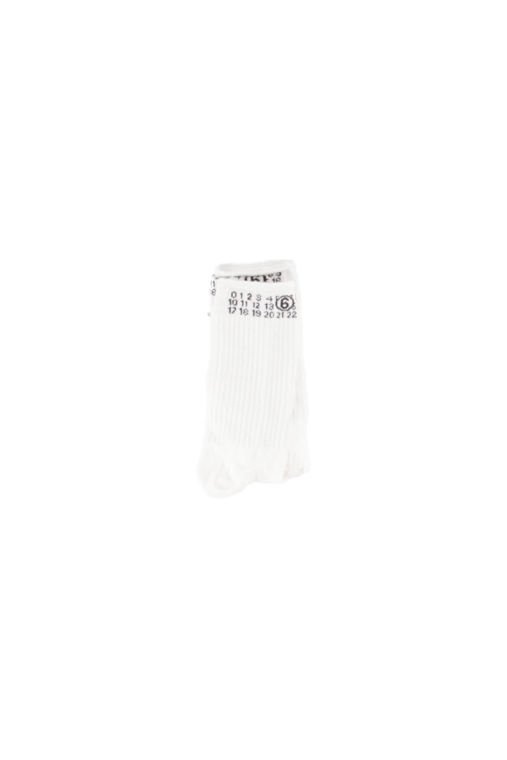 MM6 MAISON MARGIELA Unisex Junior Calze M60571MM045 M6100 Mm6z9u Bianco