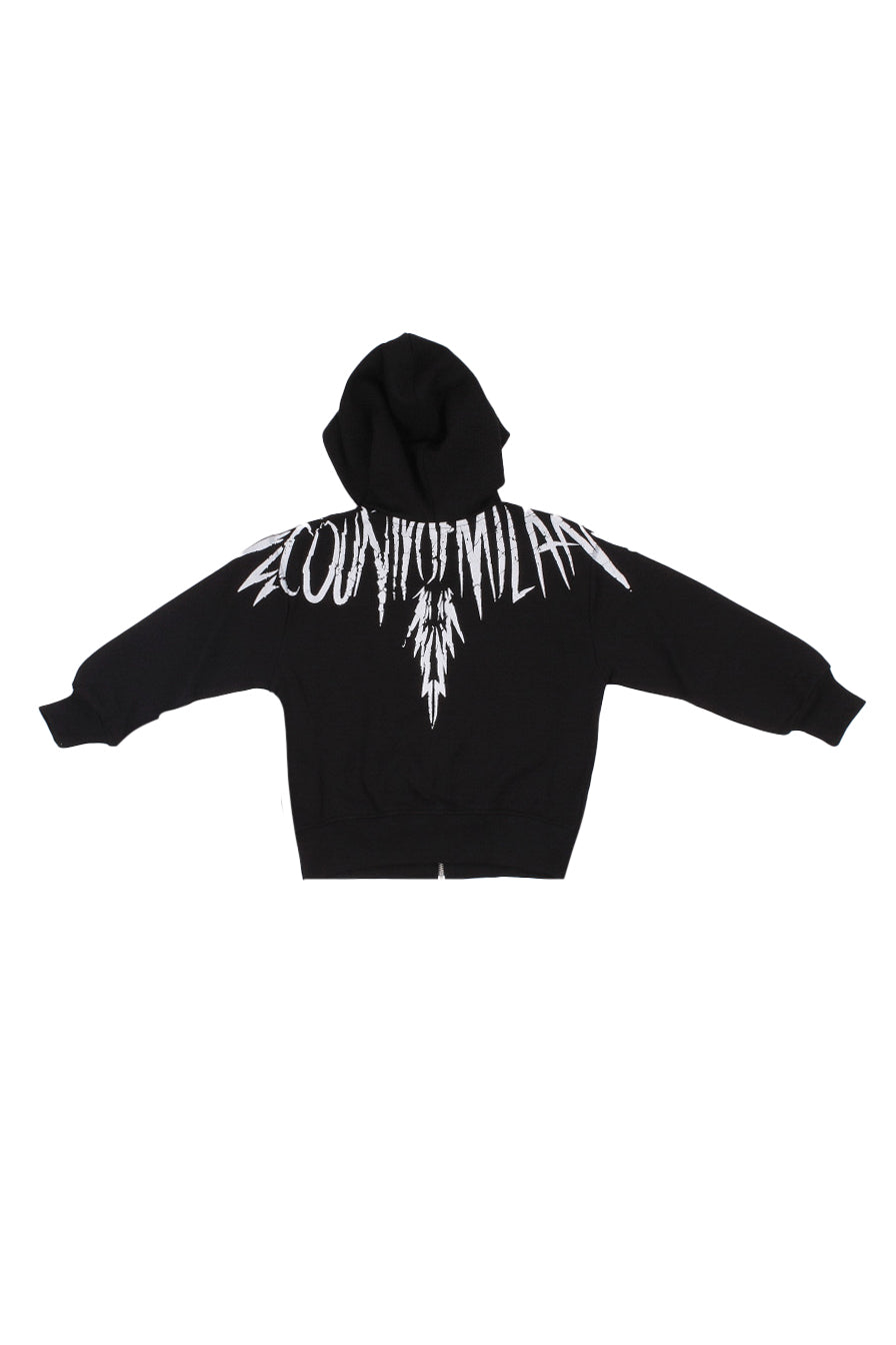 MARCELO BURLON COUNTY OF MILAN Bambino Felpa S6CMJBZH023 110 Fleece Black