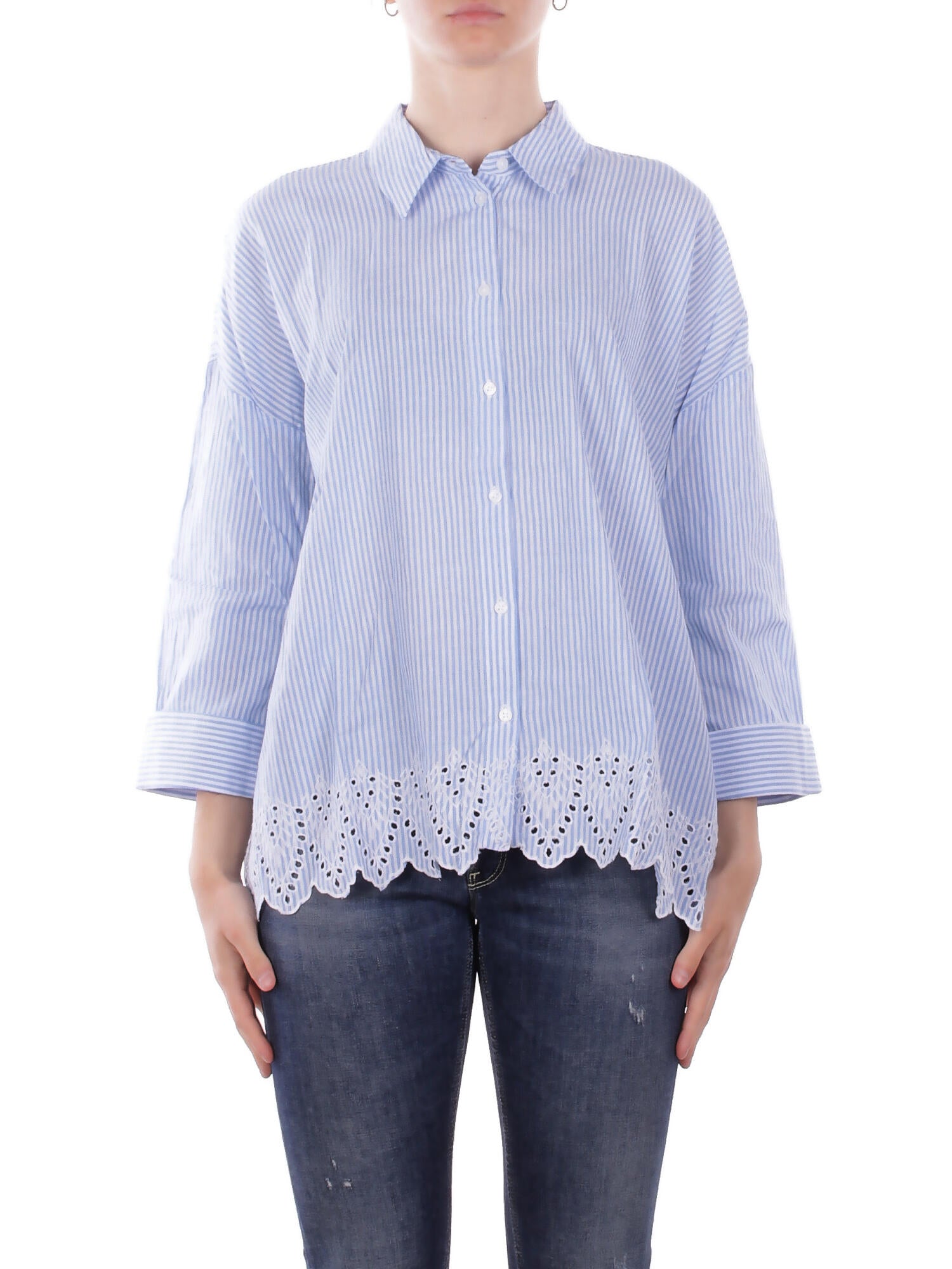 ONLY Donna Camicia 15343165 BRIGHT WHITE Onlgraces tulum ls emb shirt Bright white