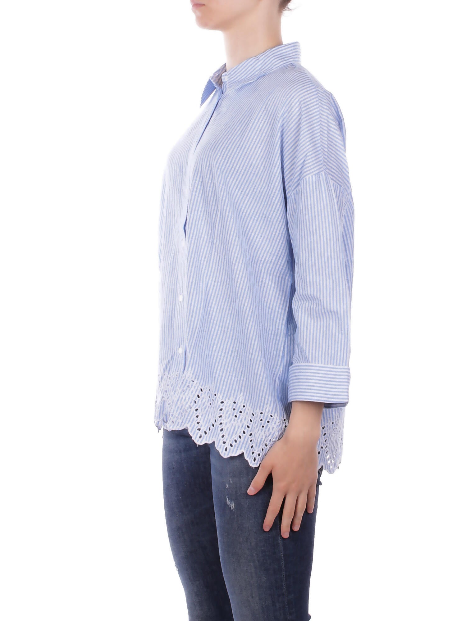 ONLY Donna Camicia 15343165 BRIGHT WHITE Onlgraces tulum ls emb shirt Bright white