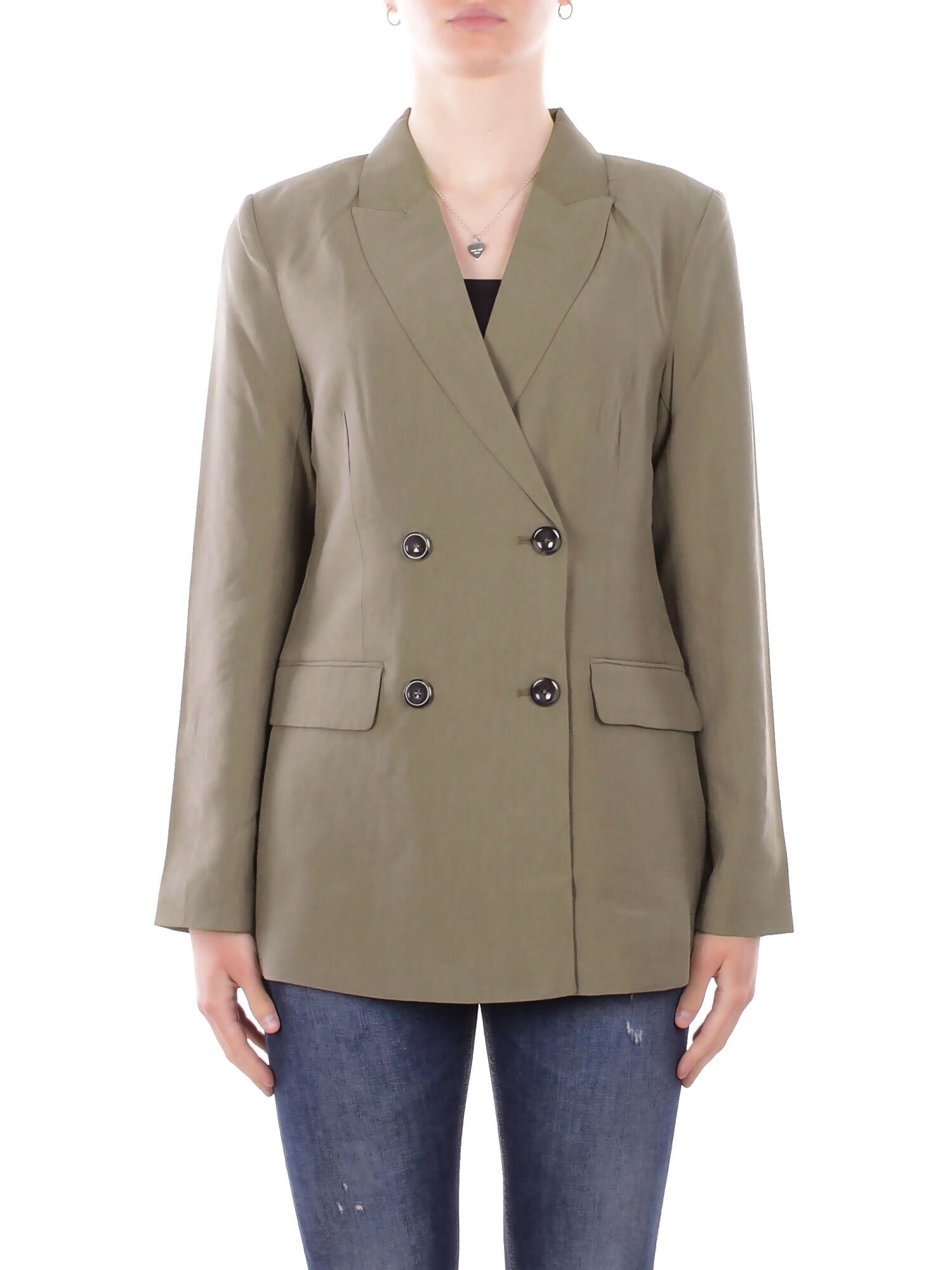 ONLY Donna Giacca 15367394 STONE GRAY Onltila life l\s double blazer Verde grigio