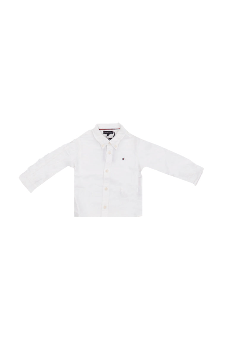 TOMMY HILFIGER Bambino Camicia KB0KB09550 YBR# Linen blend relaxed shirt ls White
