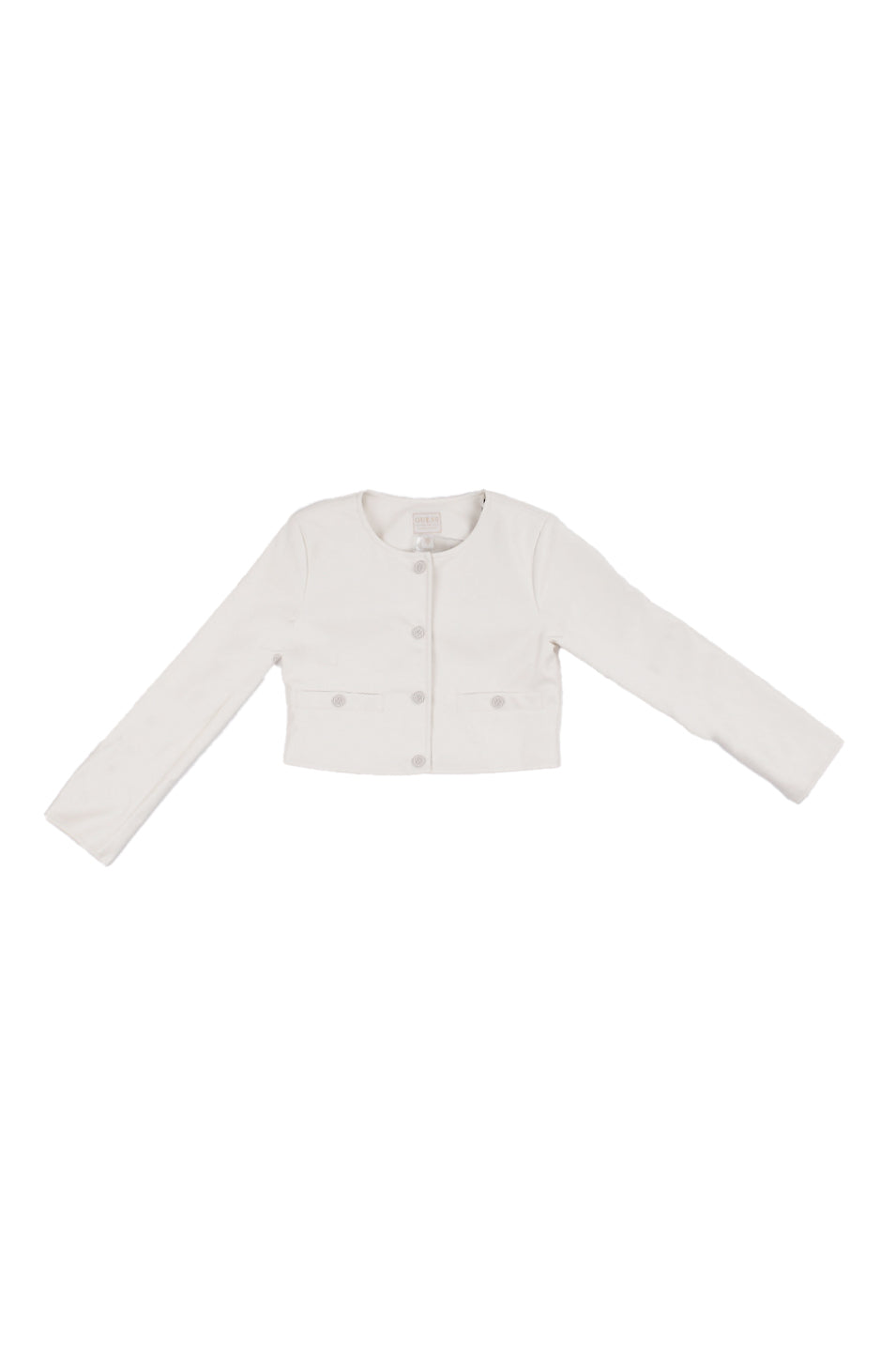 GUESS Bambina Giacca J6RL01WFV60 G012 Pu ls jacket ceremony Pure white