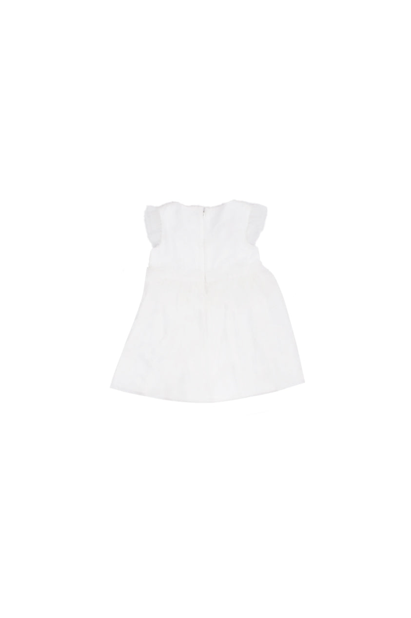 GUESS Bambina Abito K6RK22WK040 G011 Mesh dress ceremony Pure white