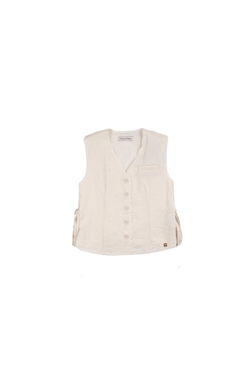 MANILA GRACE Bambina Gilet M3238JS26 MA663 Gilet Crema