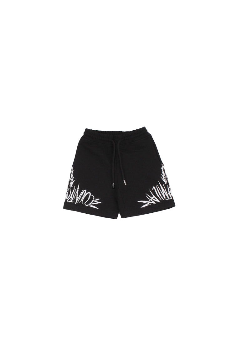 MARCELO BURLON COUNTY OF MILAN Bambino Bermuda S6CMJBBE025 110 Fleece bermuda boy Nero