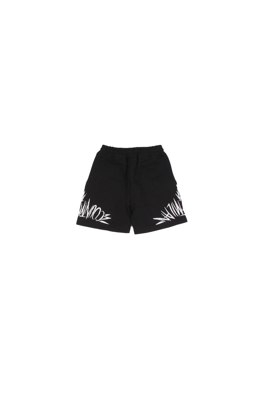MARCELO BURLON COUNTY OF MILAN Bambino Bermuda S6CMJBBE025 110 Fleece bermuda boy Nero