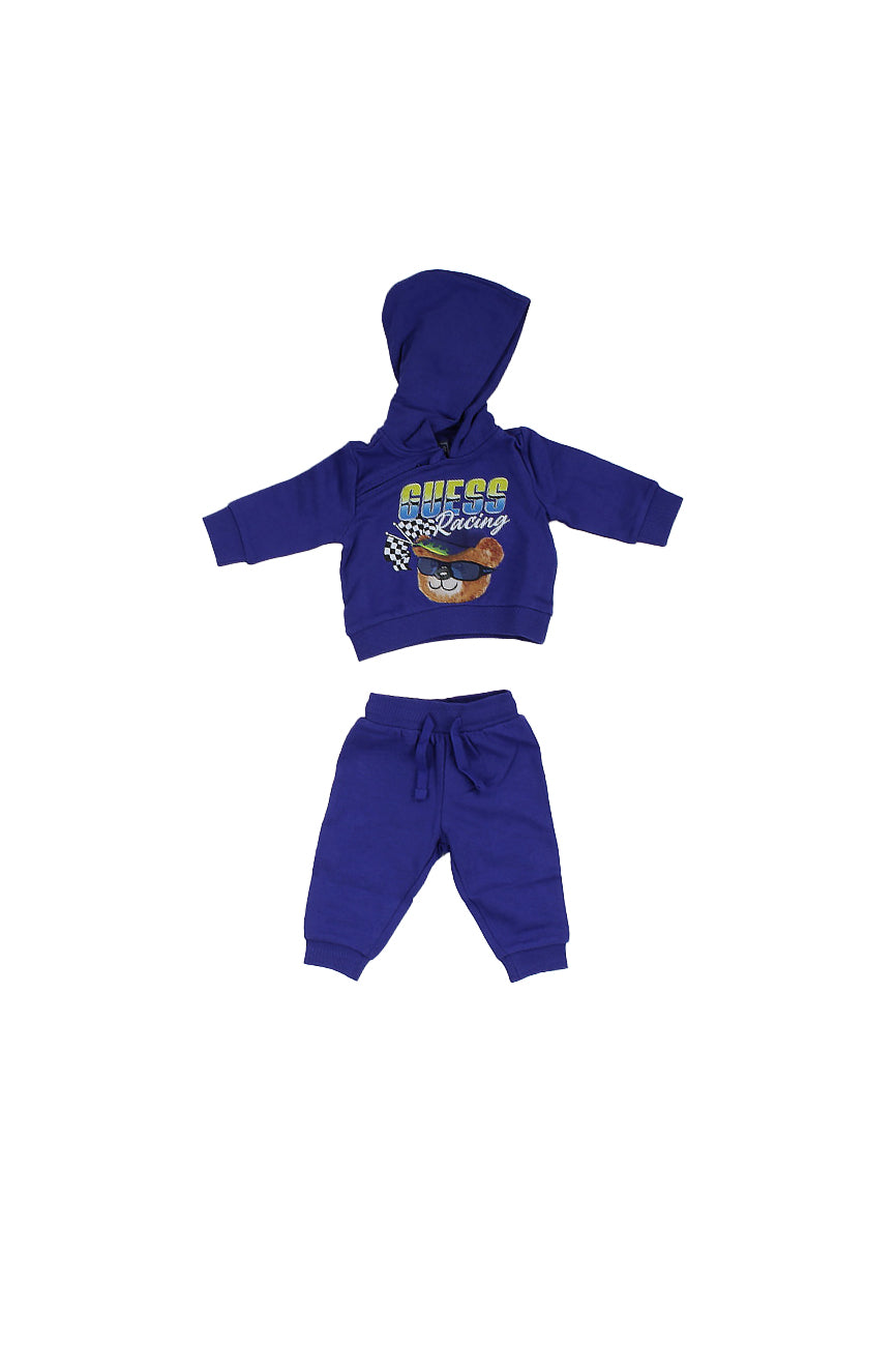 GUESS Bambino Completo I6RG04KA6R4 A70K Set ls hooded active top+pants Azzurro