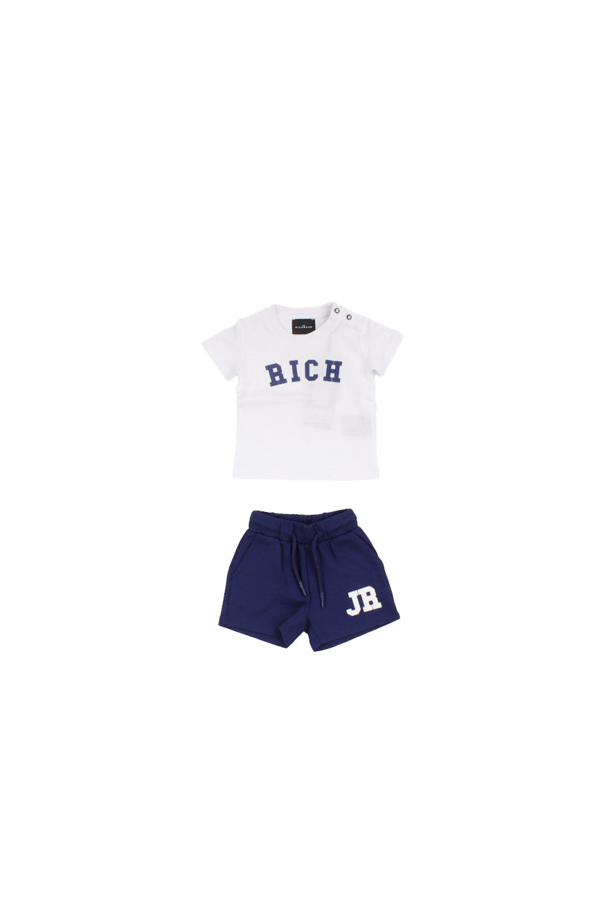 JOHN RICHMOND Unisex Junior Completo RIP26022CJ WHITE Set t-shirt + bermuda ampur White