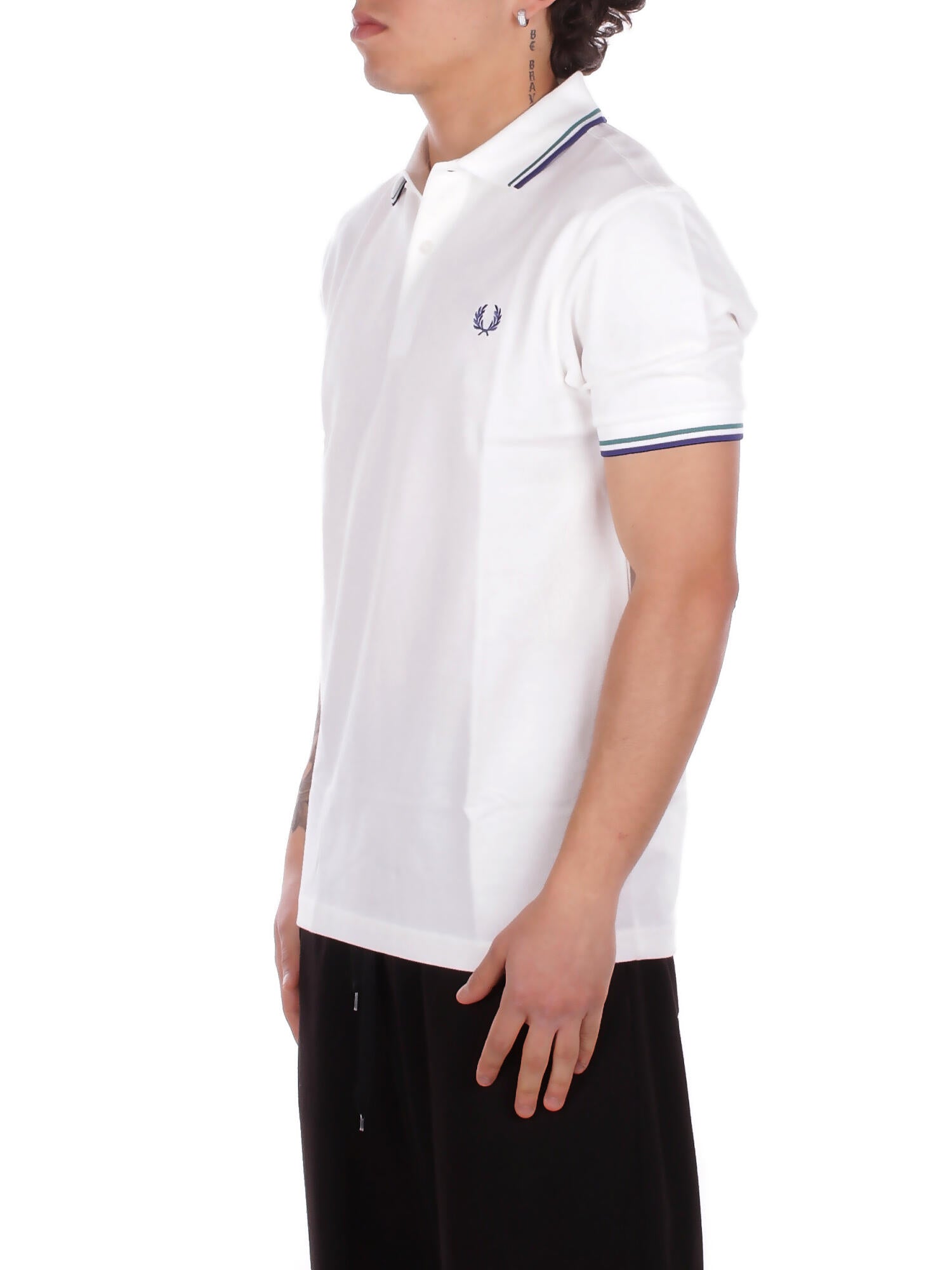 FRED PERRY Uomo Polo M3600P 94A Fp twin tipped fred perry shir White