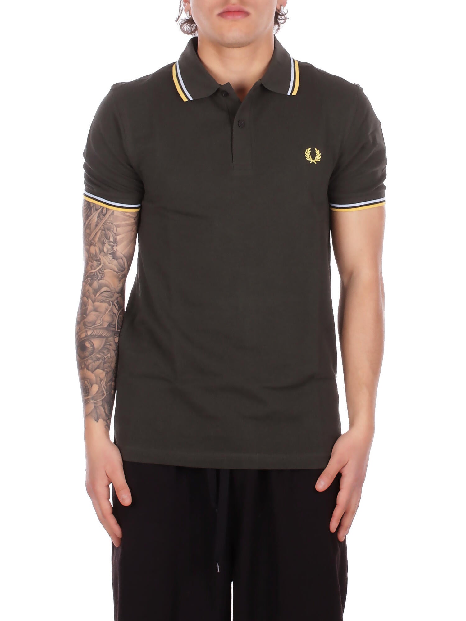FRED PERRY Uomo Polo M3600P 05B Fp twin tipped fred perry shir Green