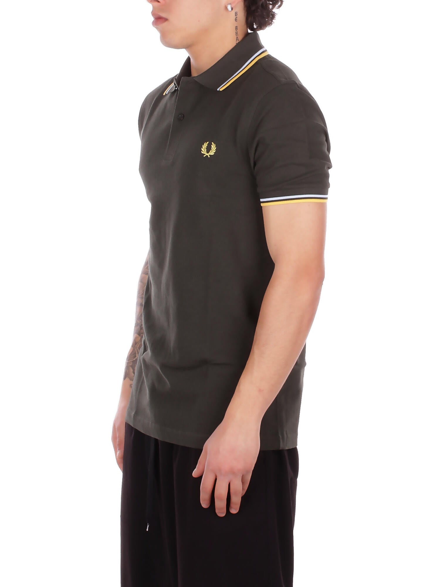 FRED PERRY Uomo Polo M3600P 05B Fp twin tipped fred perry shir Green