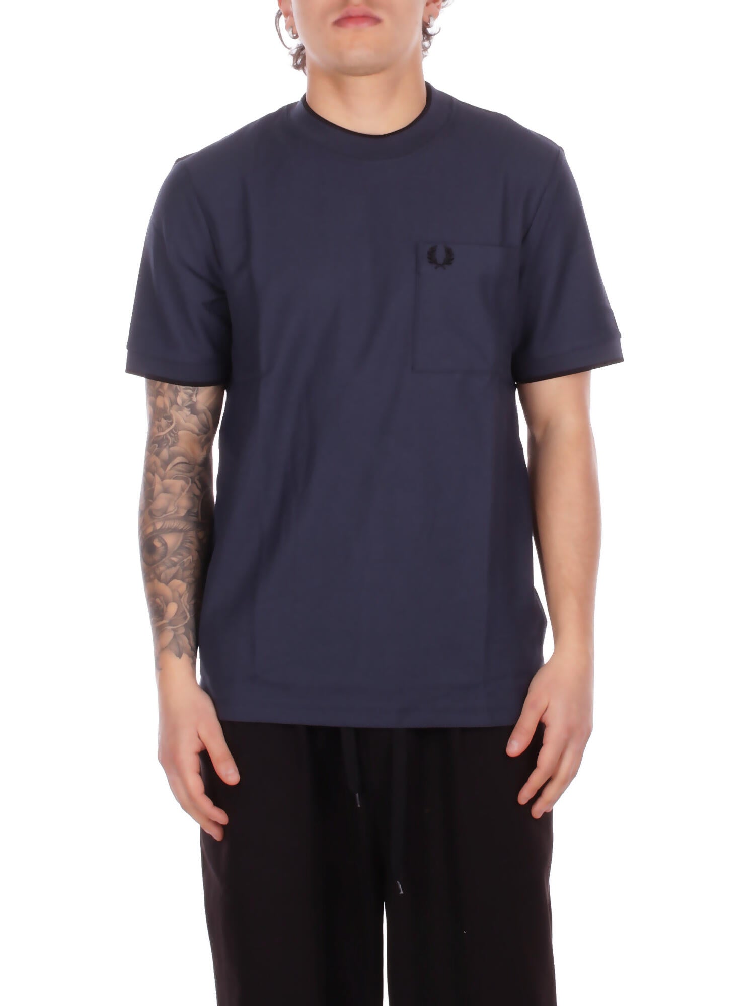 FRED PERRY Uomo T-shirt M2395 738 Fp pocket detail pique t-shirt Aviazione