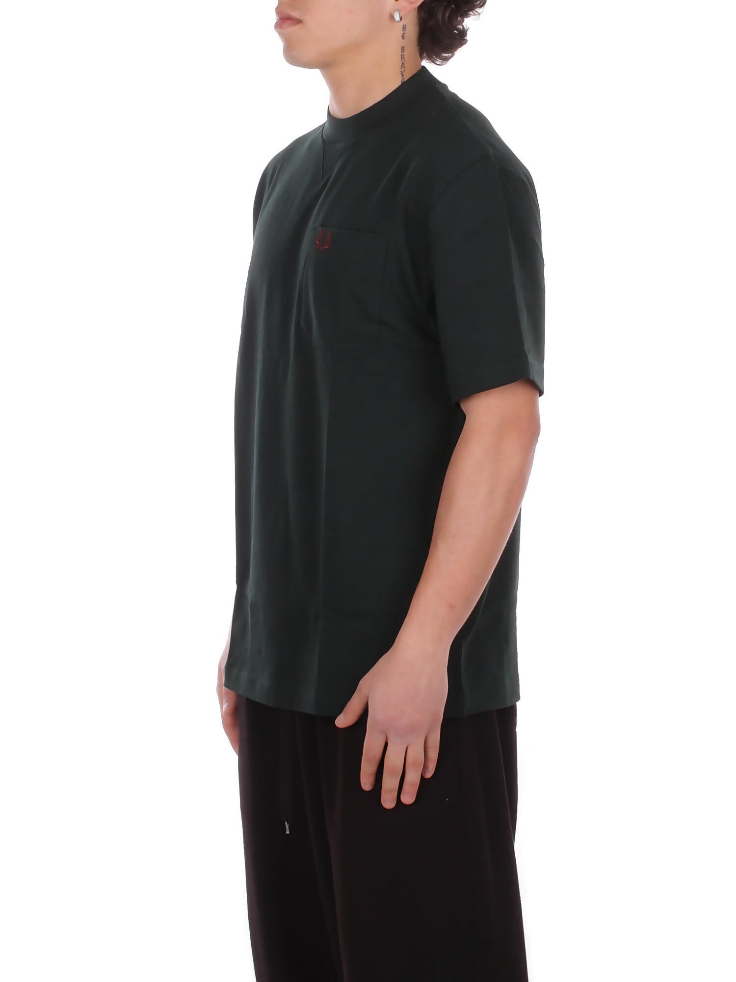 FRED PERRY Uomo T-shirt M2408 30A Fp pocket detail t-shirt Verdone