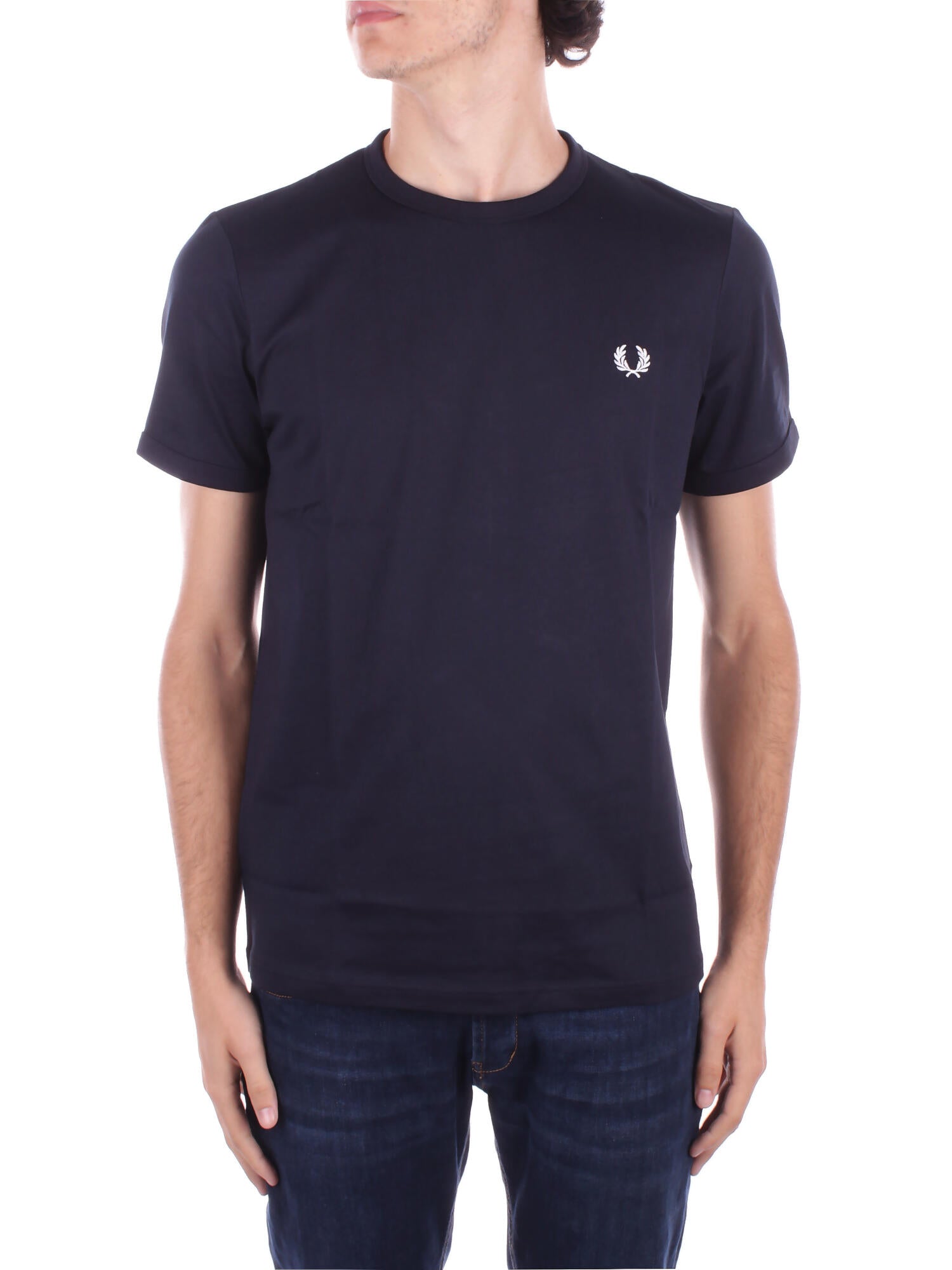 FRED PERRY Uomo T-shirt M3519 608 Fp ringer t-shirt Navy