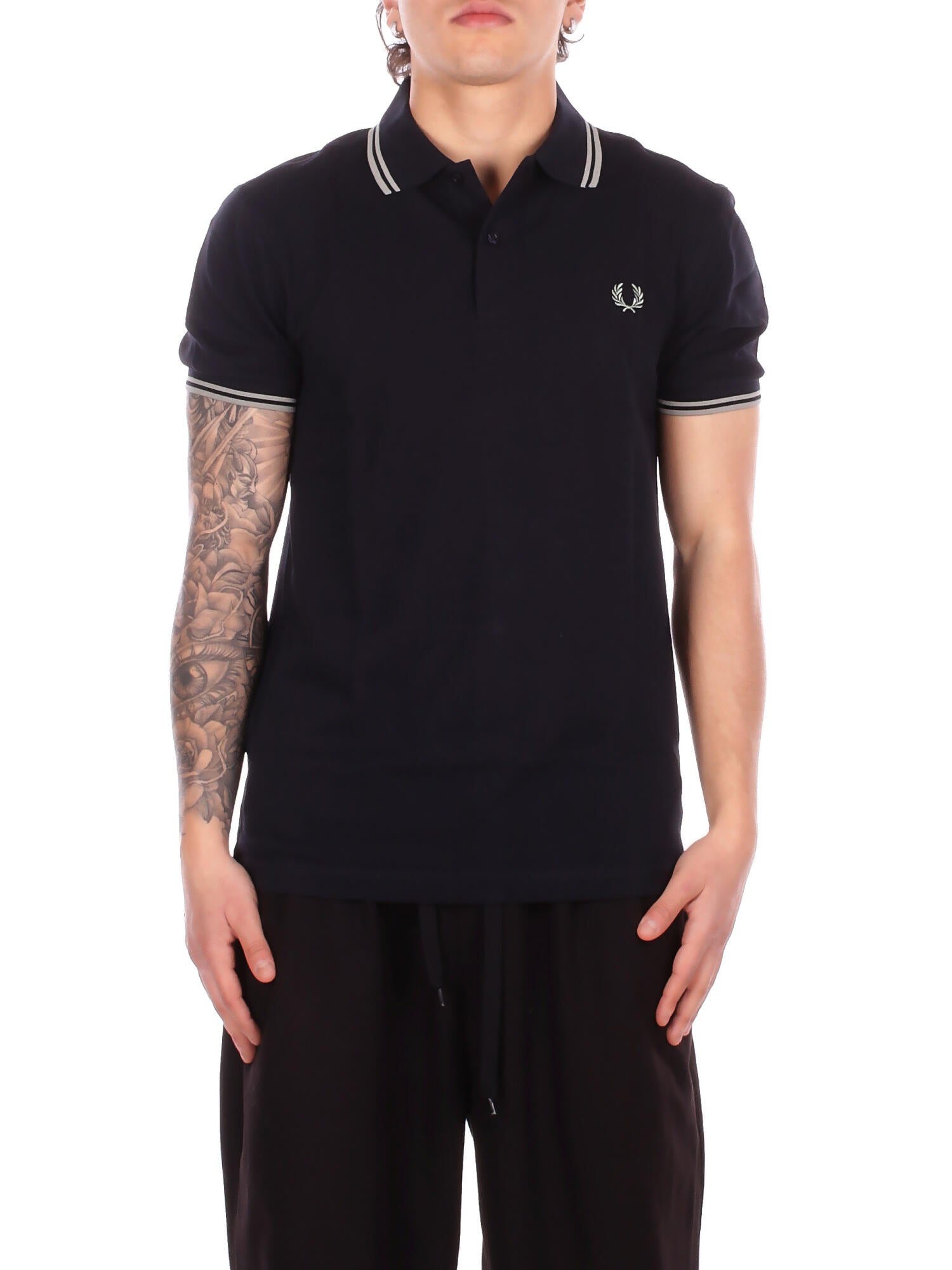 FRED PERRY Uomo Polo M3600P T73 Fp twin tipped fred perry shir Navy green