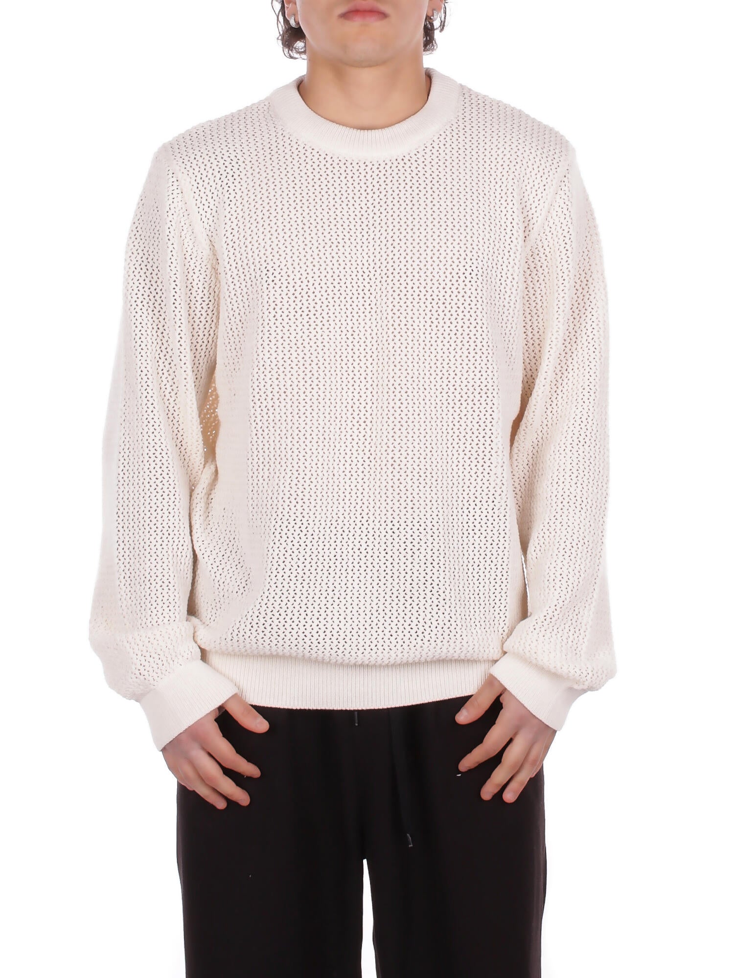 CARHARTT WIP Uomo Maglia I036163 3IVXX Stockton sweater recycled Panna