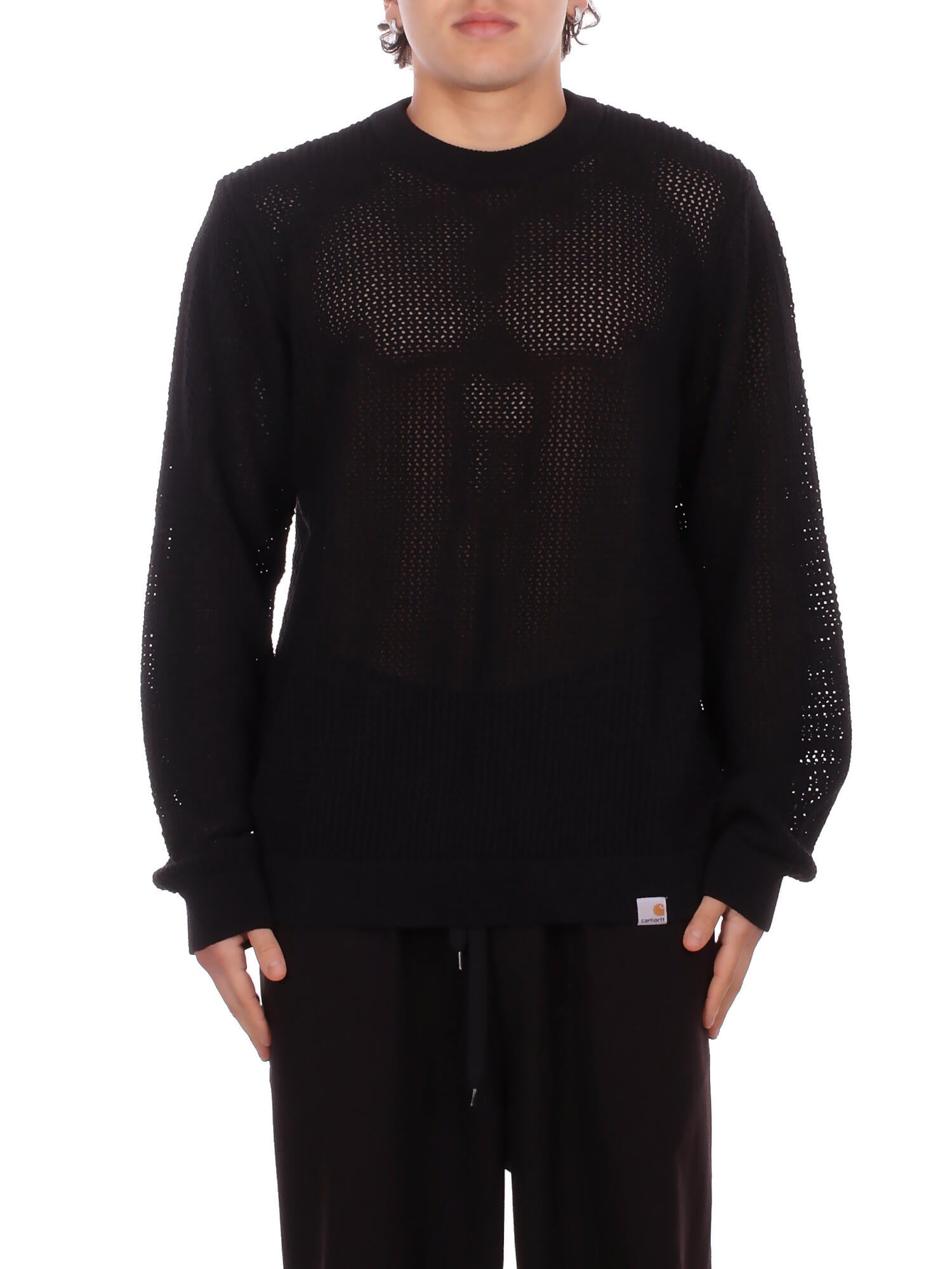 CARHARTT WIP Uomo Maglia I036163 89XX Stockton sweater recycled Black