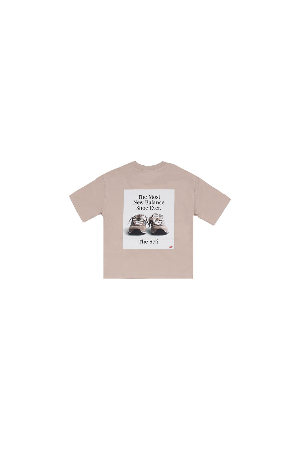 NEW BALANCE Unisex Junior T-shirt YT61703B TWF 574 shoe graphic tee Beige