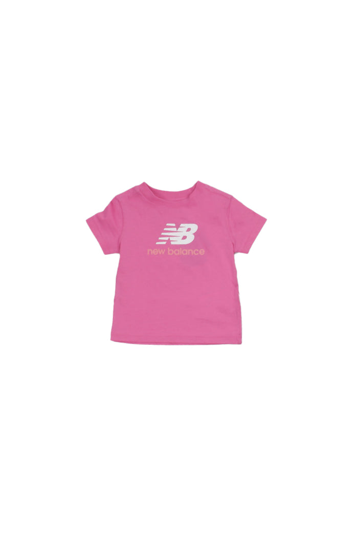 NEW BALANCE Bambina T-shirt LAKG0246 AAC Nb stacked logo jersey tee Pink