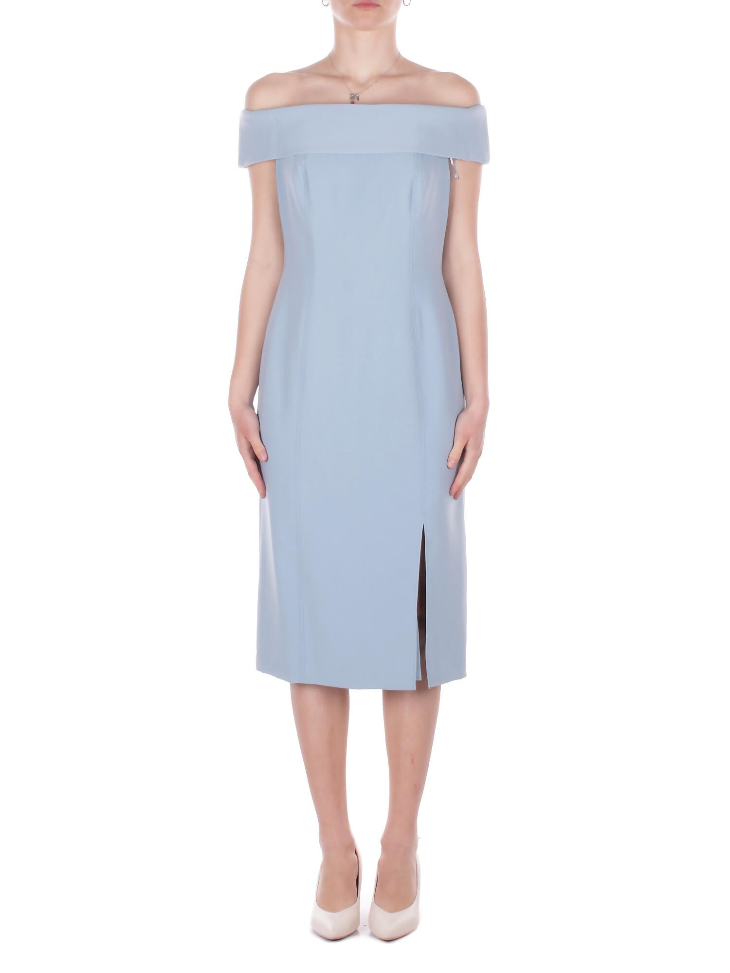 RALPH LAUREN Donna Abito 253982166 006 Woven bodycon dresses Celeste