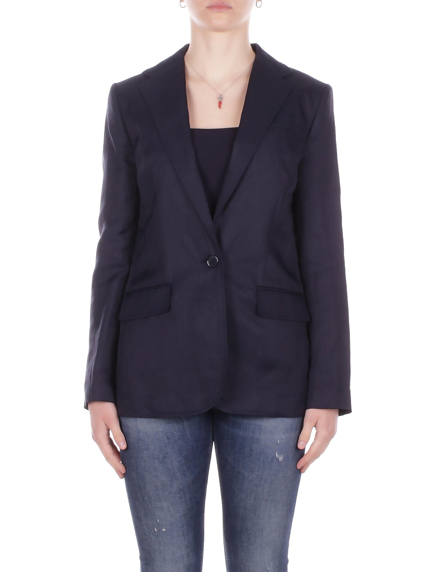 RALPH LAUREN Donna Giacca 200P13643 001 Woven blazer sport coat Navy
