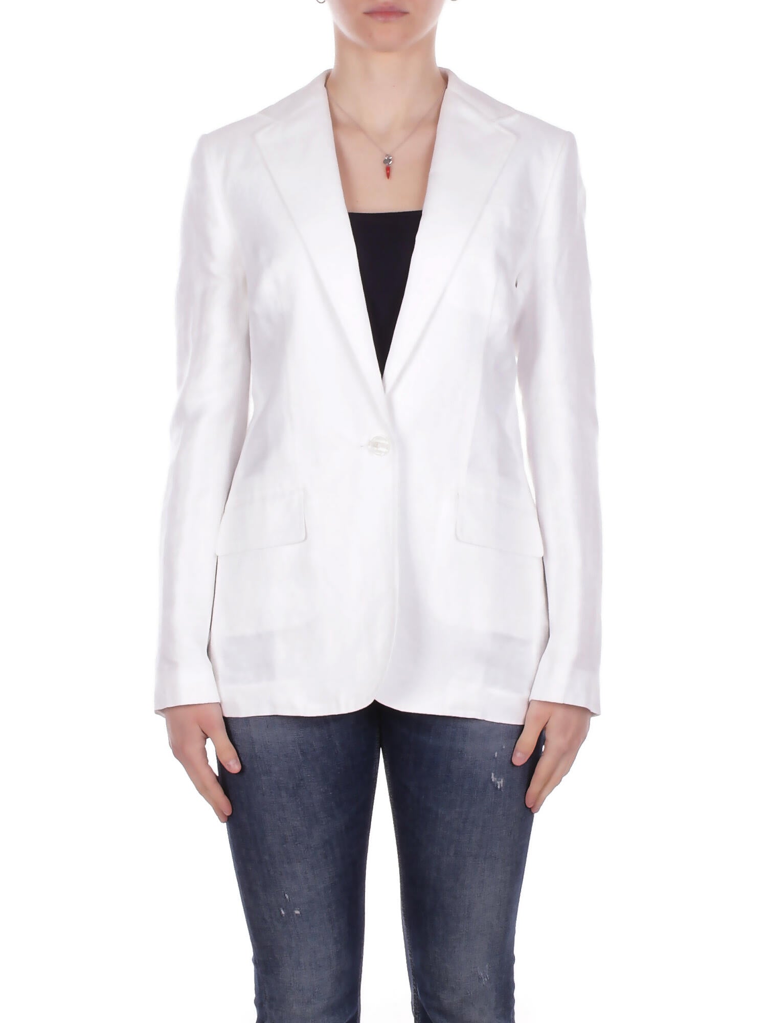RALPH LAUREN Donna Giacca 200P13643 002 Woven blazer sport coat White