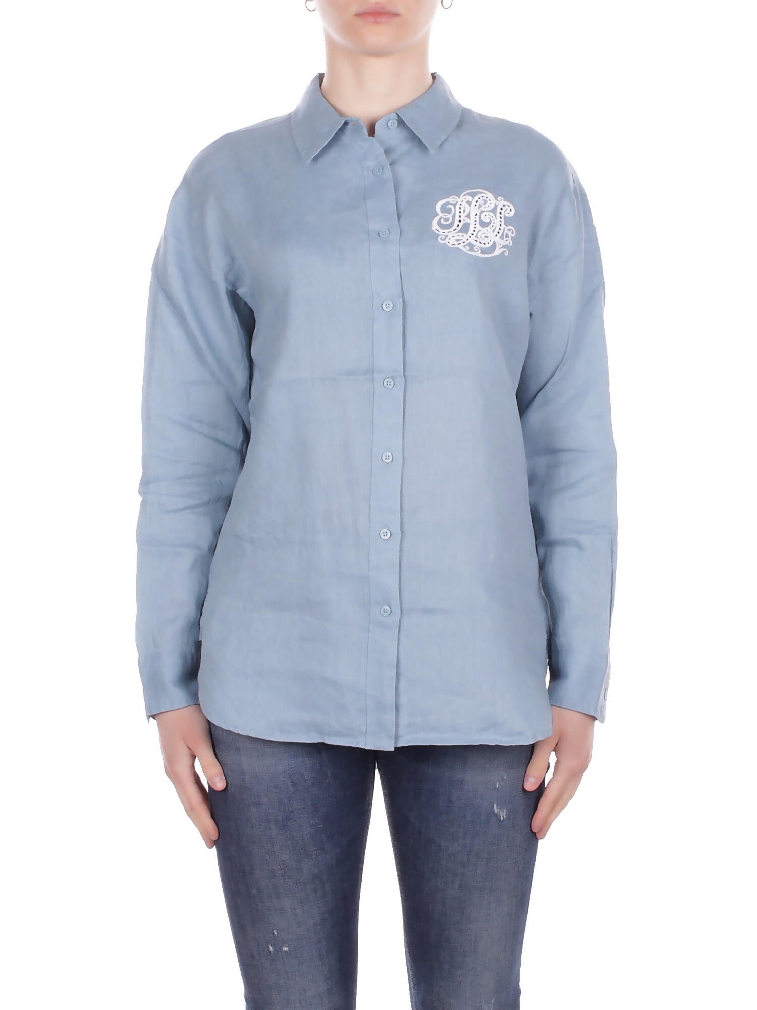 RALPH LAUREN Donna Camicia 200P08913 001 Woven sport shirt Blue