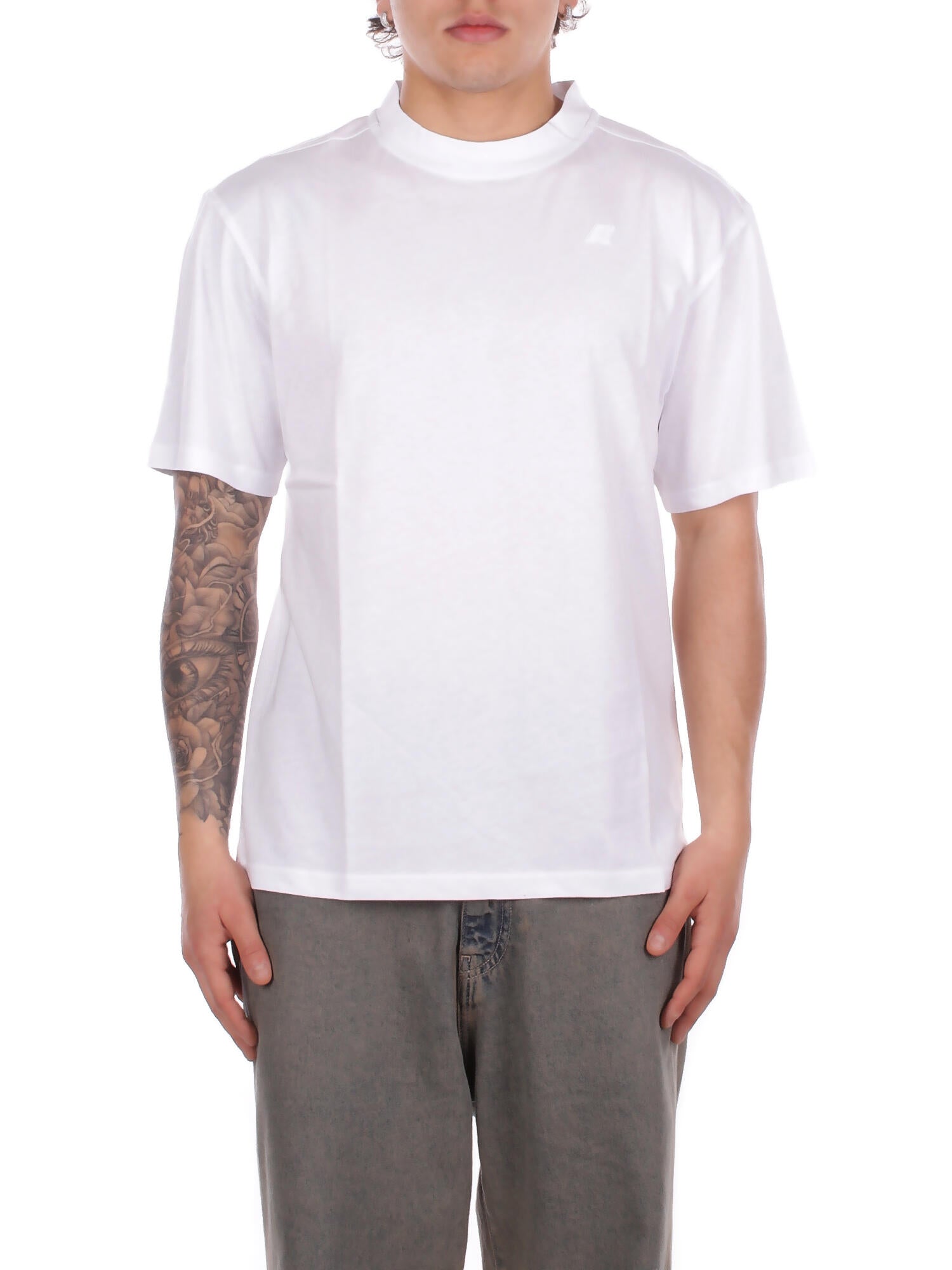KWAY Uomo T-shirt K3136CW 001 Solo jersey White