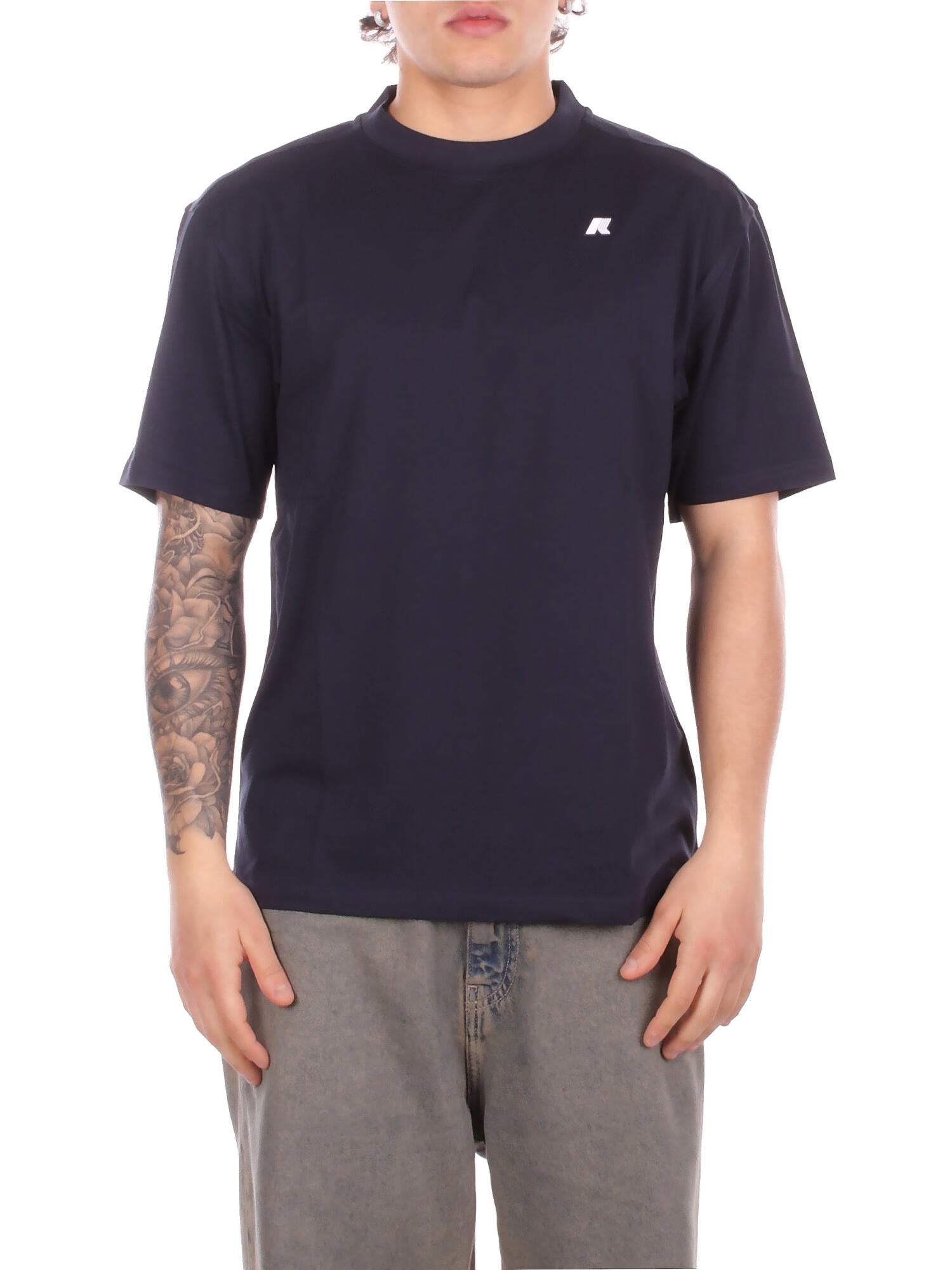 KWAY Uomo T-shirt K3136CW K89 Solo jersey Blue depth
