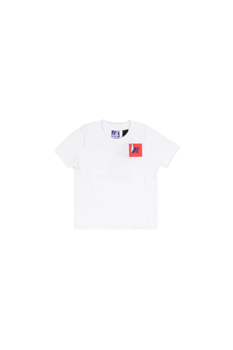 KWAY Unisex Junior T-shirt K3148NW 001# P. leonide colorful square White