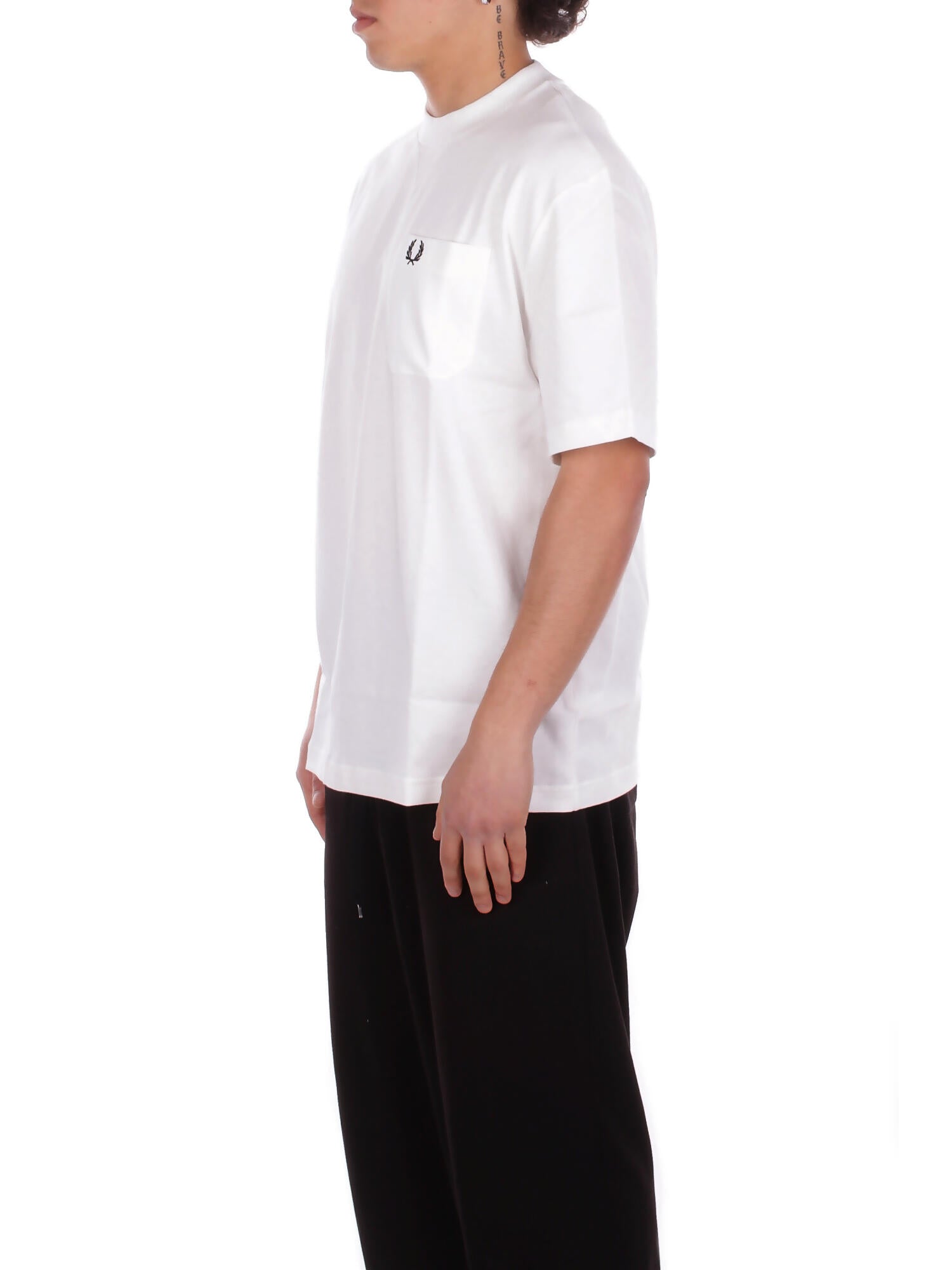 FRED PERRY Uomo T-shirt M2408 129 Fp pocket detail t-shirt White