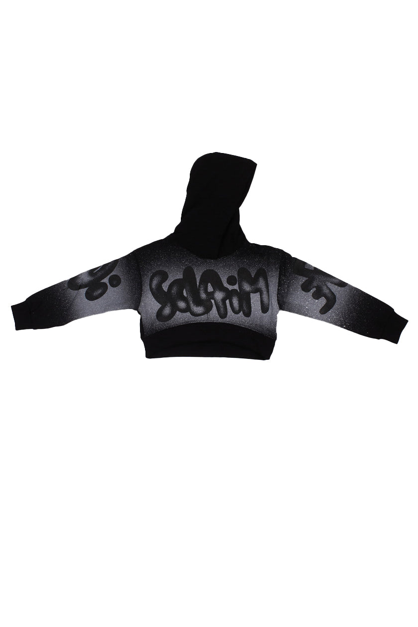 DISCLAIMER Bambina Felpa 26EDK58914 NERO Maglia crop in felpa Nero
