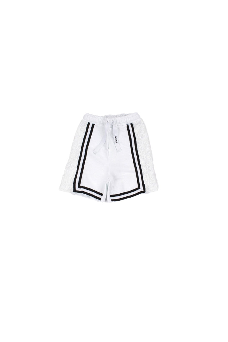 DISCLAIMER Bambina Bermuda 26EDK58940 BIANCO Bermuda in felpa pizzo Bianco
