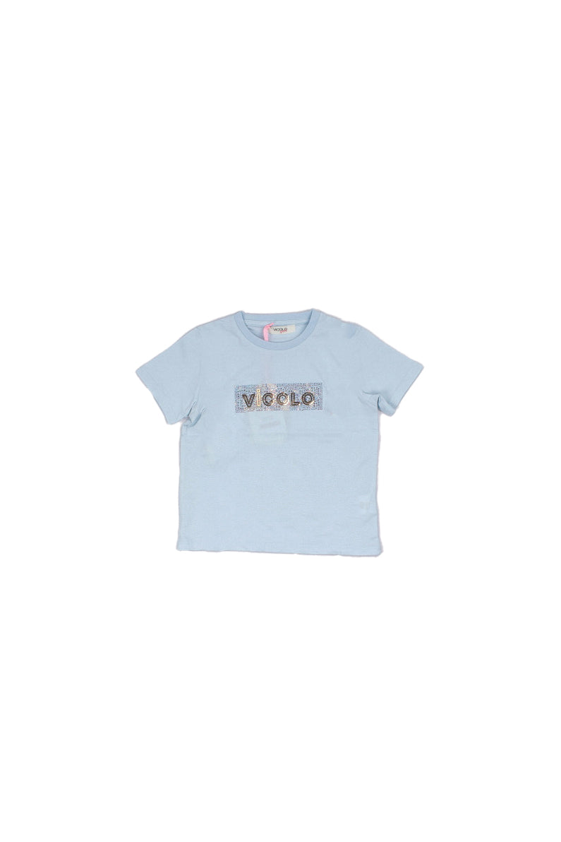 VICOLO Bambina T-shirt 3146M00415 SKY T-shirt Sky blu