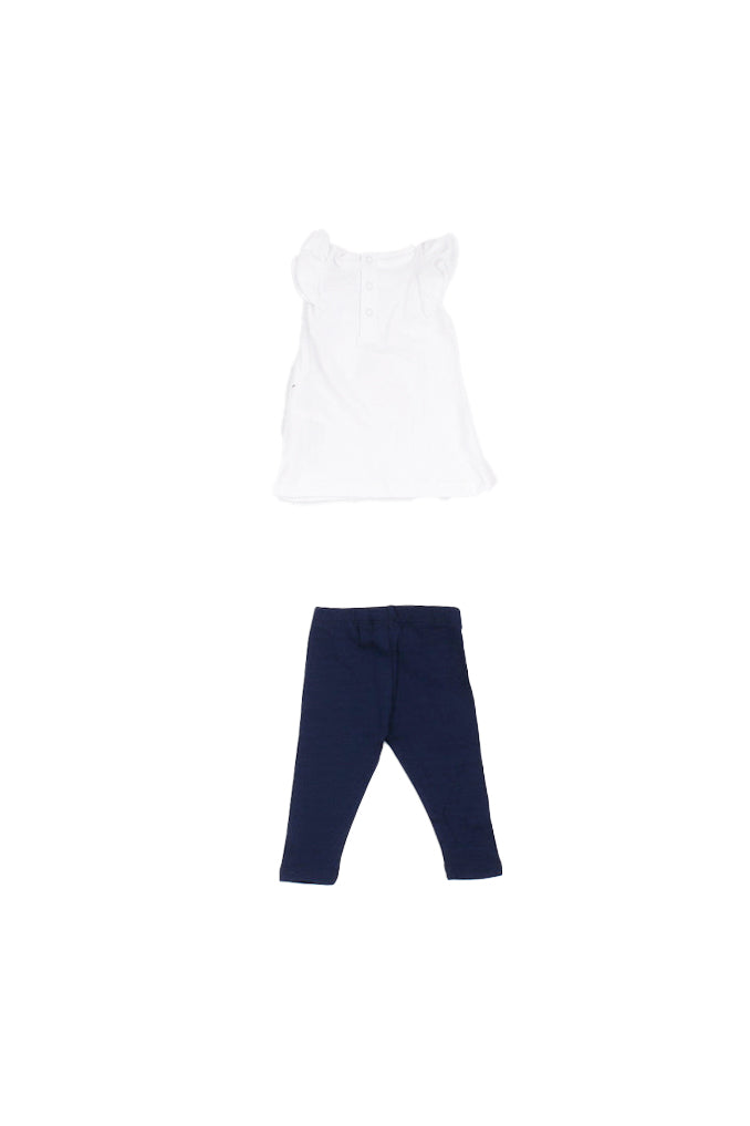 GUESS Bambina Completo A6RG02KA6W4 G011 Set ss t-shirt leggings Pure white