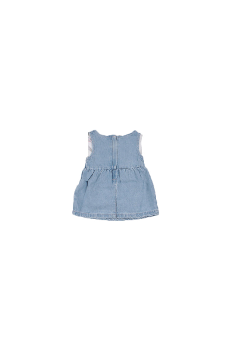GUESS Bambina Completo A6RG11K6YW0 G011 Set body + denim romper Pure white