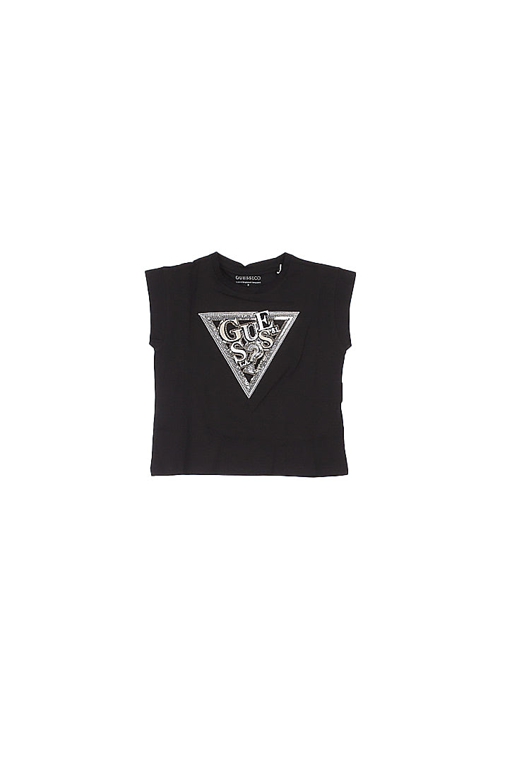 GUESS Bambina T-shirt J6RI04K6YW4 JBLK Midi ss t-shirt w\sequins Black