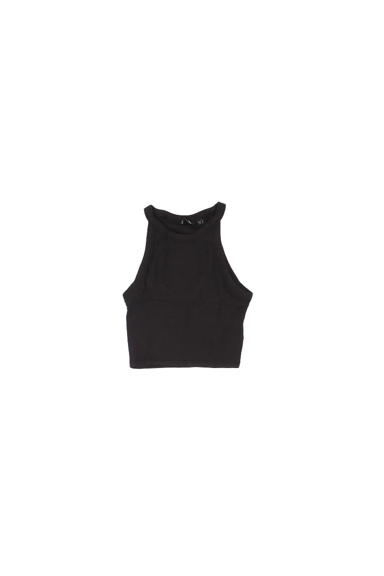 GUESS Bambina Canotta J6RI35KBPZ4 JBLK Gmt dye rib crop sl top Black