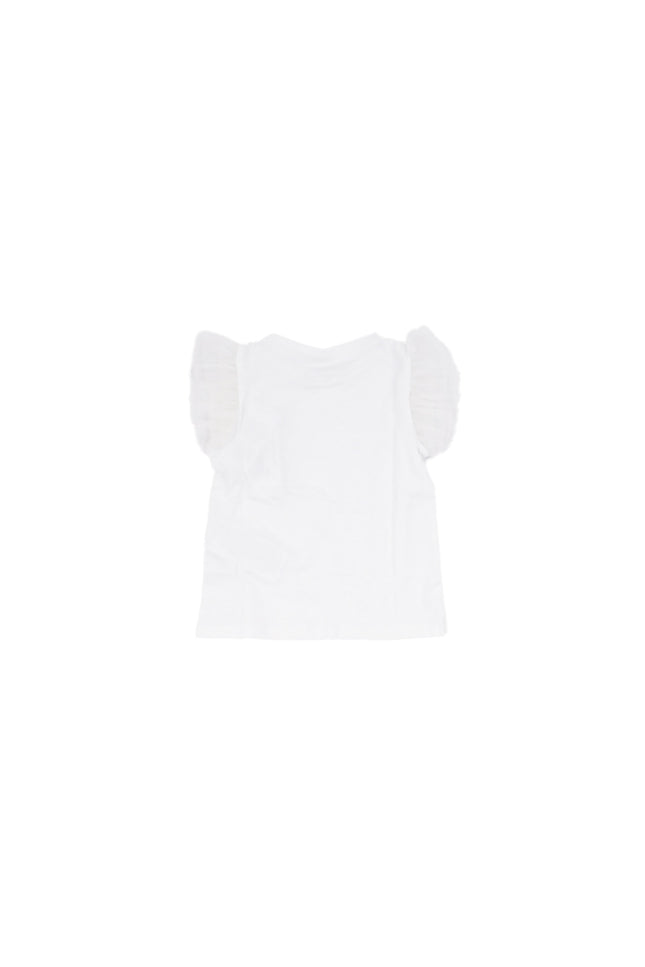 GUESS Bambina T-shirt K6RI25K6YW4 G011 Ss t-shirt w\mesh frill Pure white