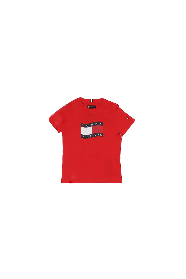 TOMMY HILFIGER Bambino T-shirt KB0KB10275 XL8 Wavy flag t-shirt red