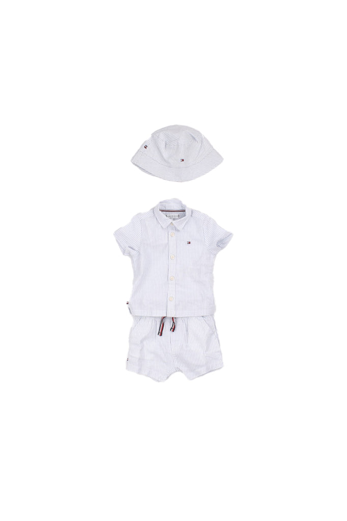 TOMMY HILFIGER Bambino Completo KN0KN02376 0A4 Ithaca short shirt hat giftbox Blue