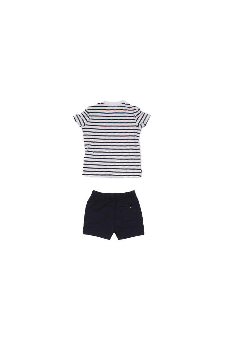 TOMMY HILFIGER Bambino Completo KN0KN02379 C1G Essential stripe tee + short s Navy
