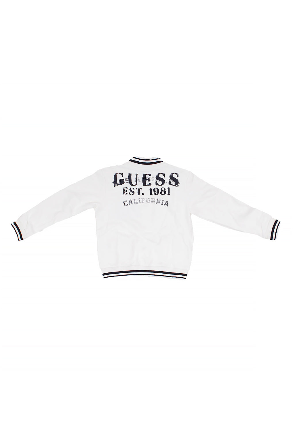 GUESS Bambino Felpa L6RQ06K0170 G011 Bomber active top Pure white