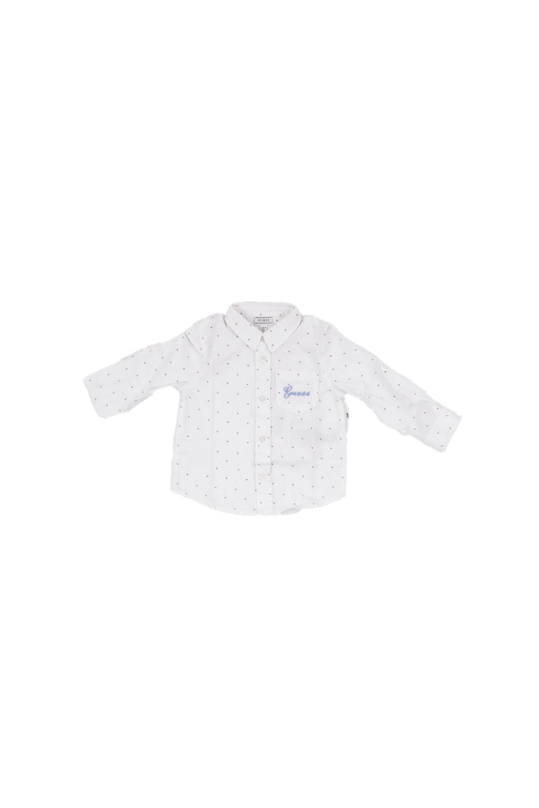 GUESS Bambino Camicia N6RH02WE5W0 P15C Poplin adj ls shirt ceremony Panna