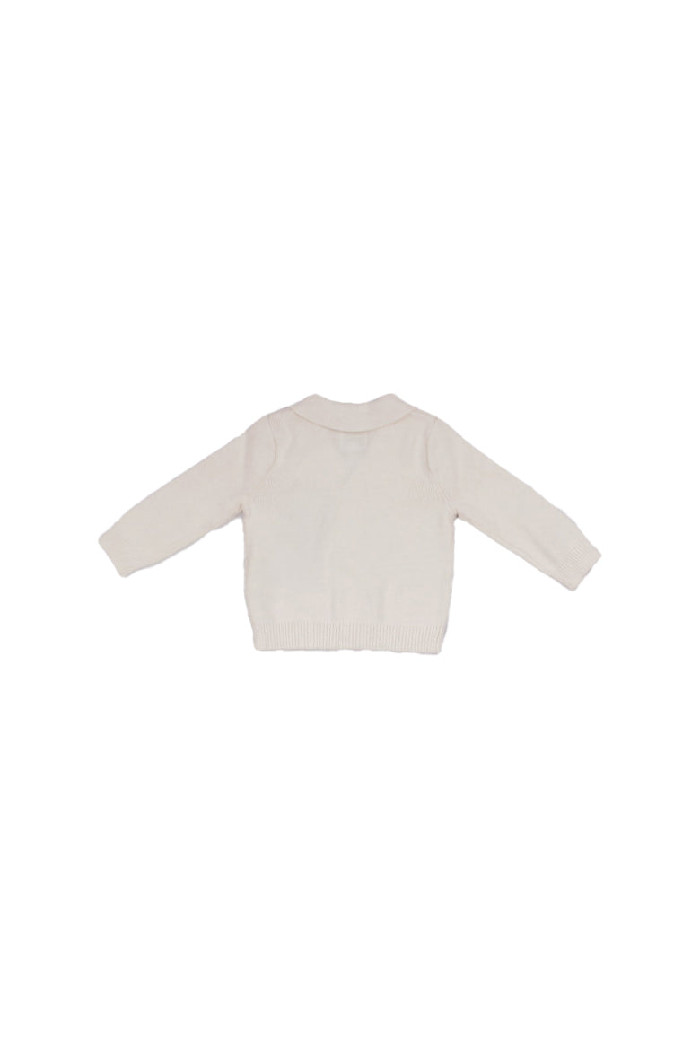 GUESS Bambino Maglia N6RR02Z3KO1 G018 Ls cardigan ceremony White